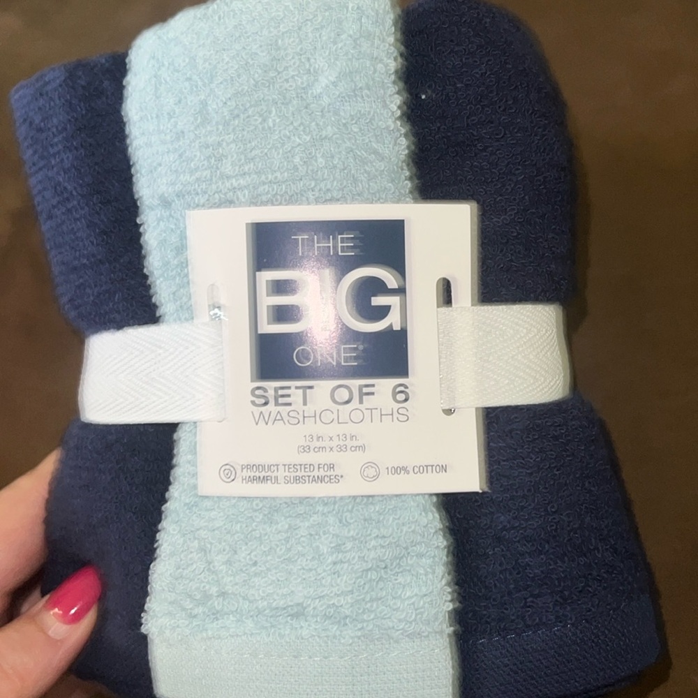 NWT The Big One Set of 6 Washcloths